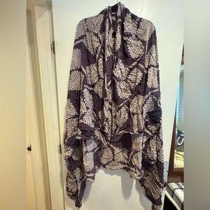 Manaola Purple and White Swim Sarong